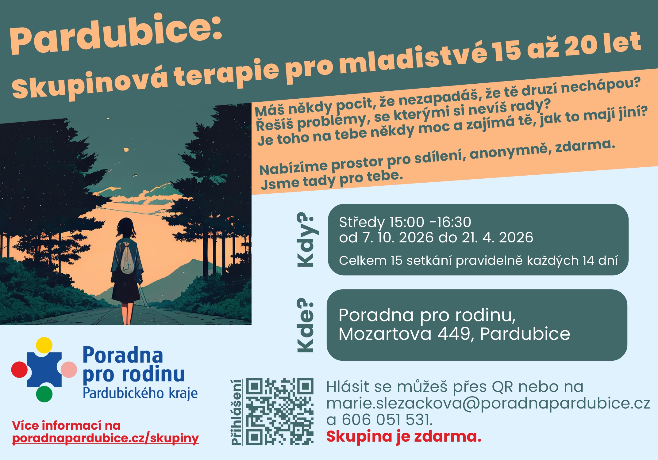 Skupina pro mladistvé Pardubice 2026