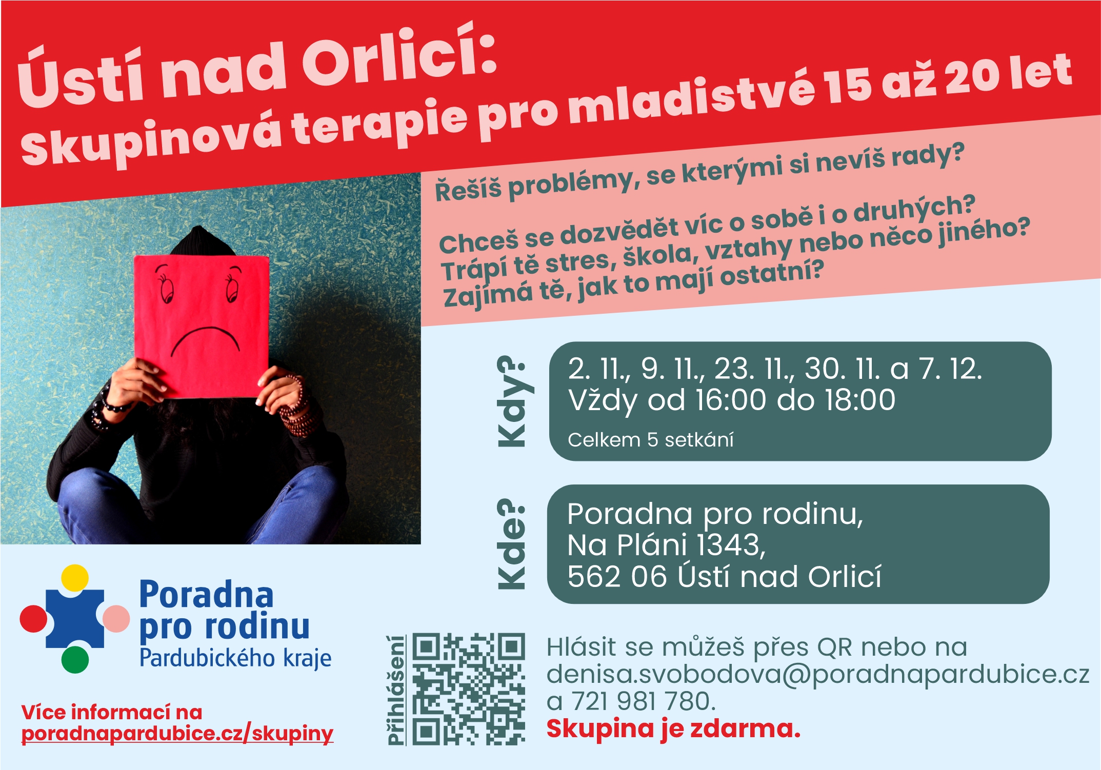 Skupina pro mladistvé Ústí nad Orlicí 2026